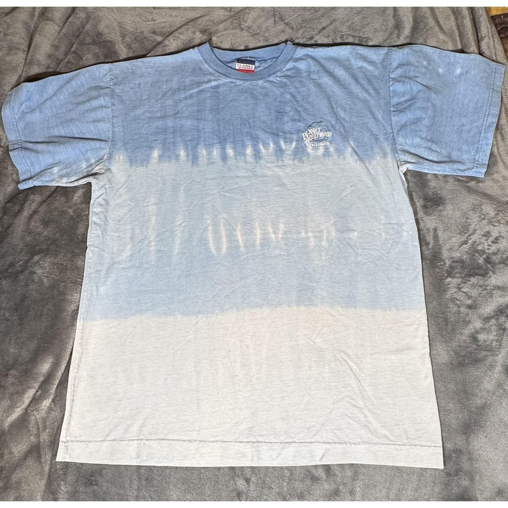 Vintage Planet Hollywood Orlando Shirt Mens XL Blue Planet 2000 Dip Dye 90s - Picture 1 of 9